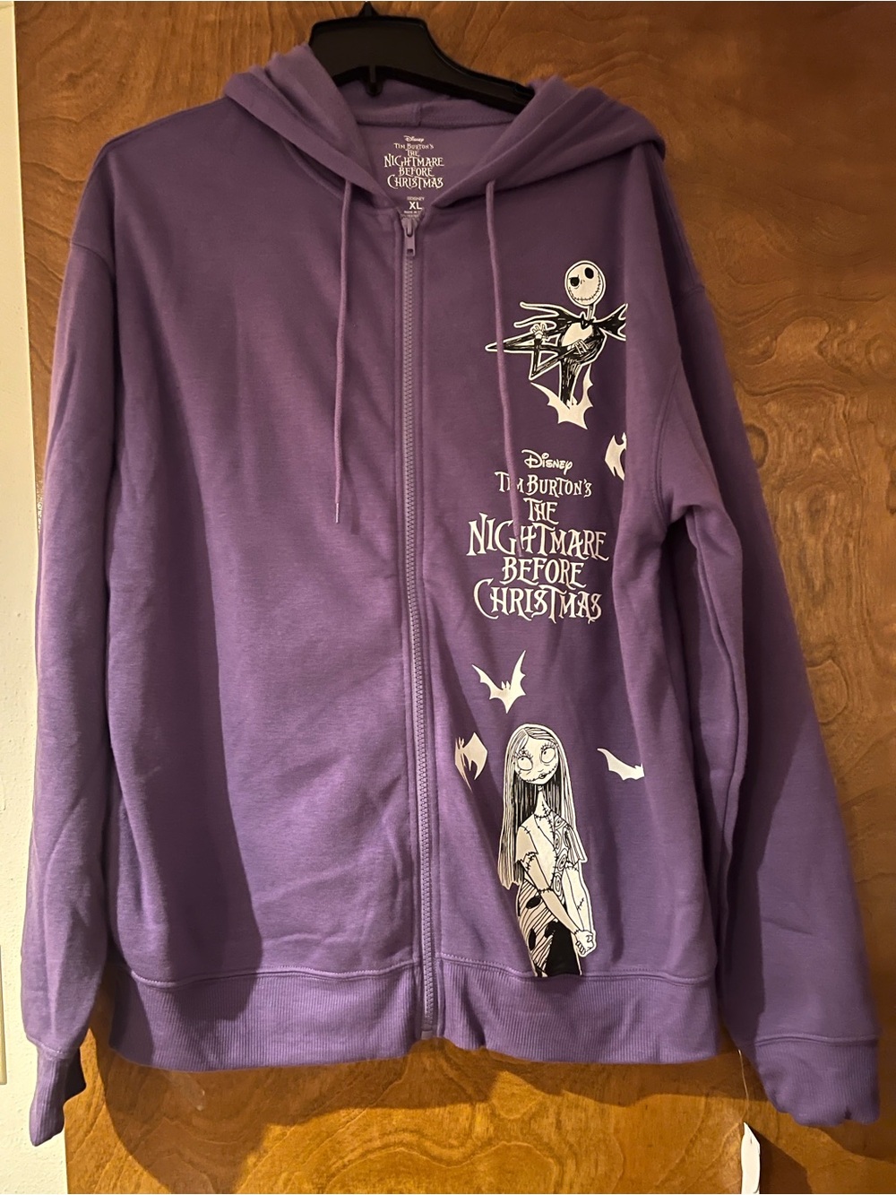 Disney Purple Glow in the Dark  'The Nightmare Before Christmas'  Zip Hoodie